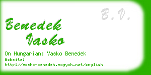 benedek vasko business card